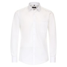 Redmond men's business shirt long sleeve modern fit white plain 231700110 05