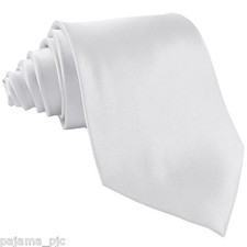 CLEARANCE SALE - NEW Men's White NECKTIE FORMAL PARTY WEDDING PROM