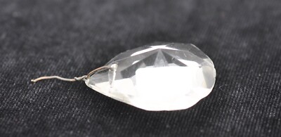 Palm Springs Elaborate Hotel Crystals From Chandelier 1 1/4 Teardrop Chipped Bot