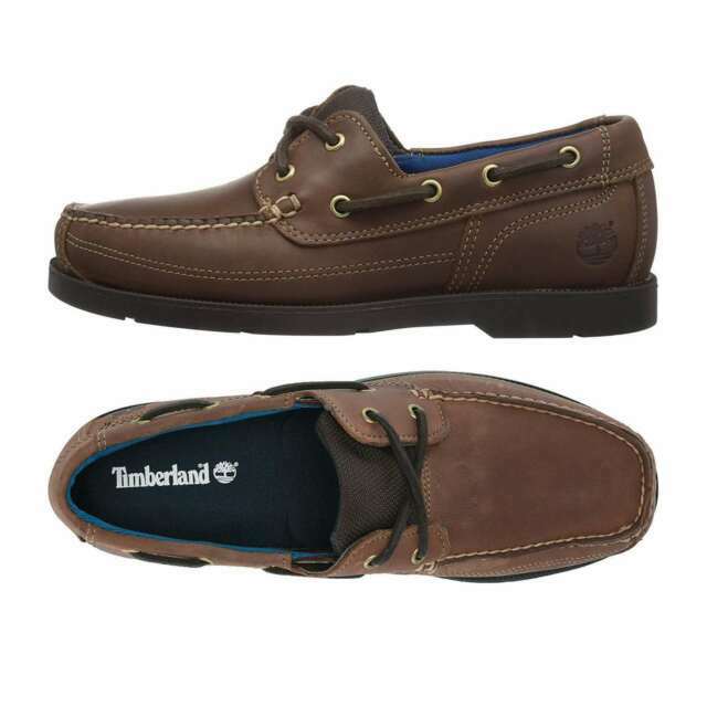 timberland men's piper cove leather boat shoes