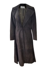 Versace Vintage Women's Gianni Versace Label Full Length Leather Coat (it 40)
