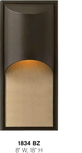 Hinkley Lighting 1834SK Cascade Outdoor Medium Wall Light Satin Black  - Picture 2 of 5