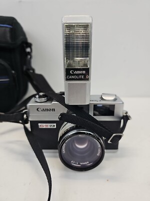 Canon Canonet QL 17 GIII Film Camera EUC Not Tested Case Canolite