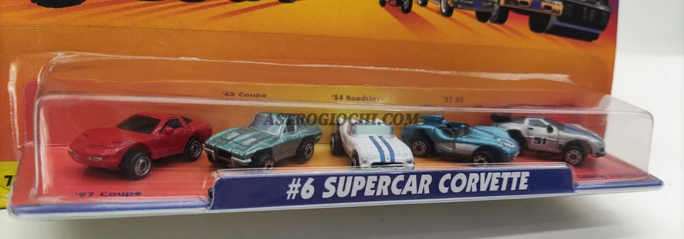 MICRO MACHINES 6 SUPERCAR CORVETTE VINTAGE 98 GALOOB GIG 75030 NEW IN SEALED BOX - Immagine 4 di 4