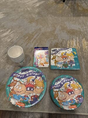 VTG 1997 Rugrats DesignWare Birthday Party Supplies 5pc Lot Multi-color NOS