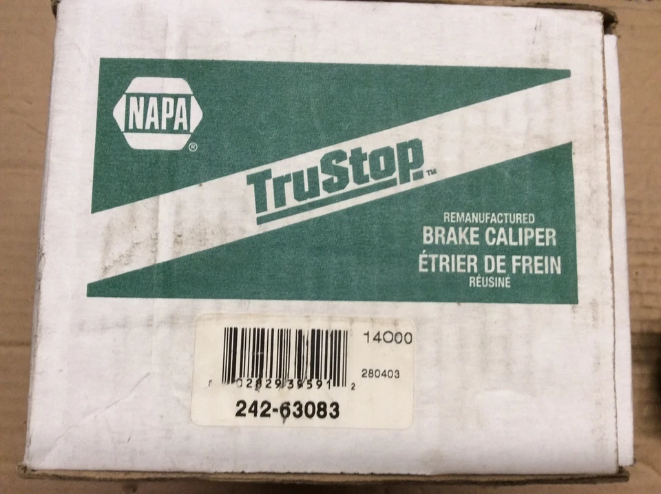 Pinza de freno delantera izquierda NAPA 242-63083 TruStop remanufacturada NUEVA Foto 2 de 4