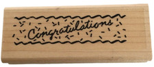 Congratulations Rubber Stamp Celebration Special Occasions Party Card Making