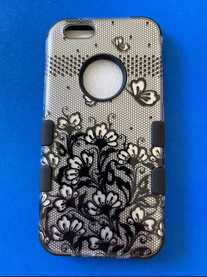 MYBAT Hardshell Case for Apple iPhone 6 - BLACK / WHITE / CLEAR FLORAL LACE - Image 2 of 4