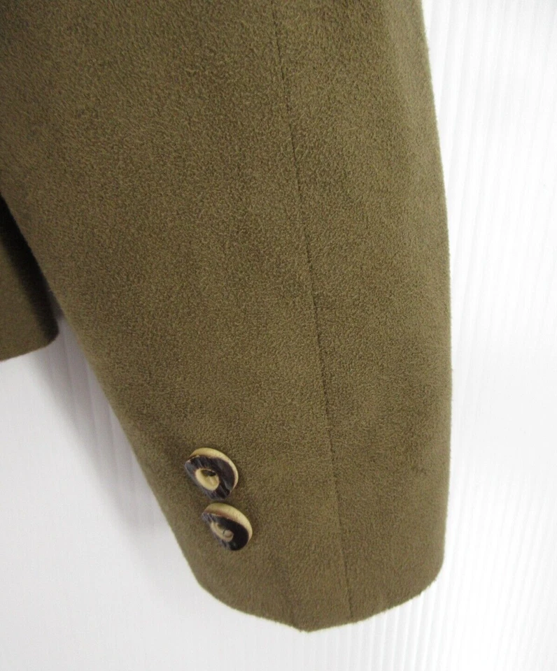 Blazer Loden Frey Mujer Pequeño Verde Imitación Cuero Trachten Chaqueta Abrigo Austria 40 Foto 3 de 4
