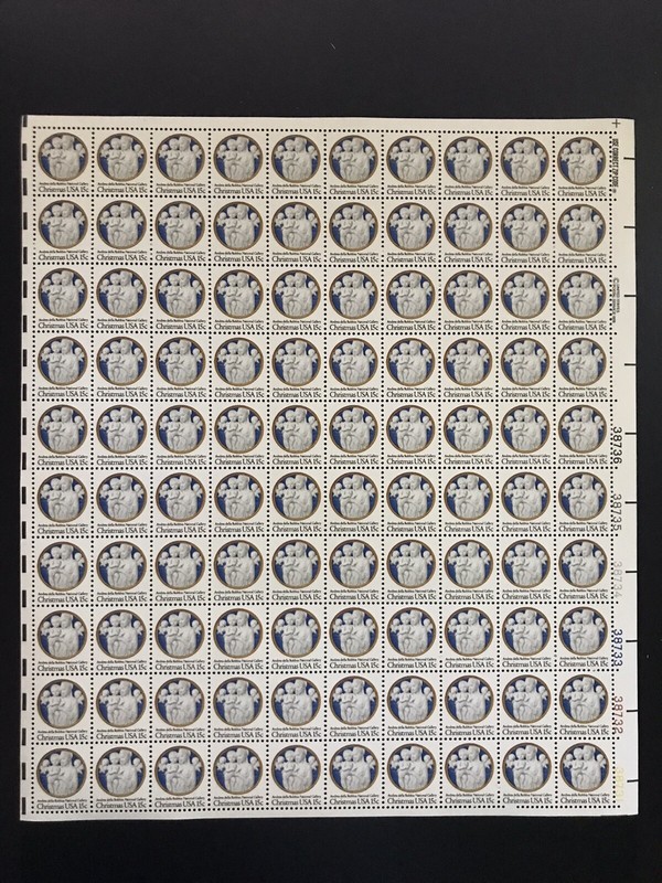 US Scott #1768 Sheet of 100 MNH Andrea Della Robbia Christmas Stamps!