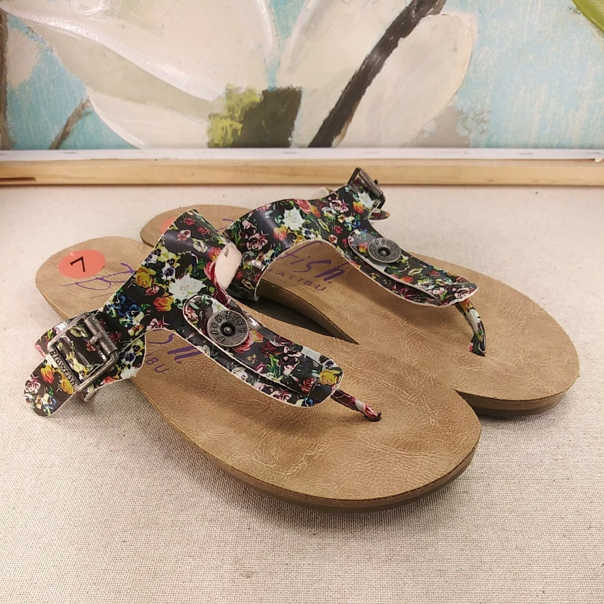 Blowfish Women s Shoes Sandals Multicolor Floral Size 7 SKU 08650