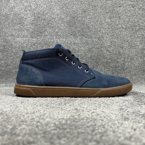 Timberland Groveton Mens Size 10.5 Navy Blue Mid Top Chukka Shoes Used Timberland Groveton Chukka Boots Blue Leather Men main image 2
