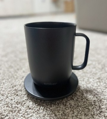 Ember Smart Heated Mug Black Temperature Control Coffee Cup w Charger Coffee Tea
