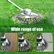 Silver 6" Indestructible Trimmer Blade - Wire Brush Head for String Trimmers