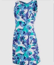 NWOT SMALL Columbia Chill River Printed Tank Dress w/ Pockets TROPICAL FLORAL