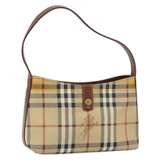 Borsa a mano BURBERRY Nova Check PVC beige oro originale fm5074