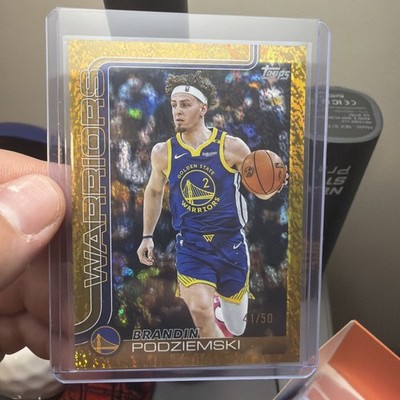 2025 Topps Basketball - Gold Crackleboard #ed/50 - Brandon Podziemski