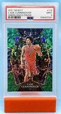 2021 Select Cade Cunningham #116 Premier Level Green Disco /5 PSA 9 RC