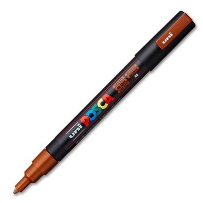 POSCA Pigmentmarker PC-3M, bronze Rundspitze, Strichstärke: 0,9 - 1,3 mm