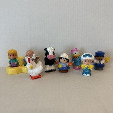 Fisher Price Little People Lot Of 9 Random People  Animal Figures Toys