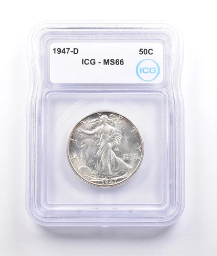 1947-D Walking Liberty Half Dollar MS66 ICG *6941