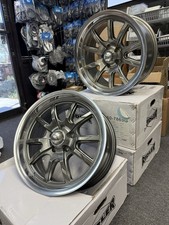 Set Of 4 Staggered Ridler 650 F17x7r17x8 5x114.3 0mm Gunmetal Wheels Rims