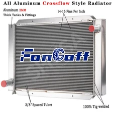 2 Row Aluminum Airboat Radiator 31''W x 21''H Overall High Performance