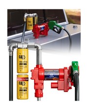Heavy Duty 12V Fuel Transfer Pump 15 GPM Diesel Gasoline Kerosene Filter Kit