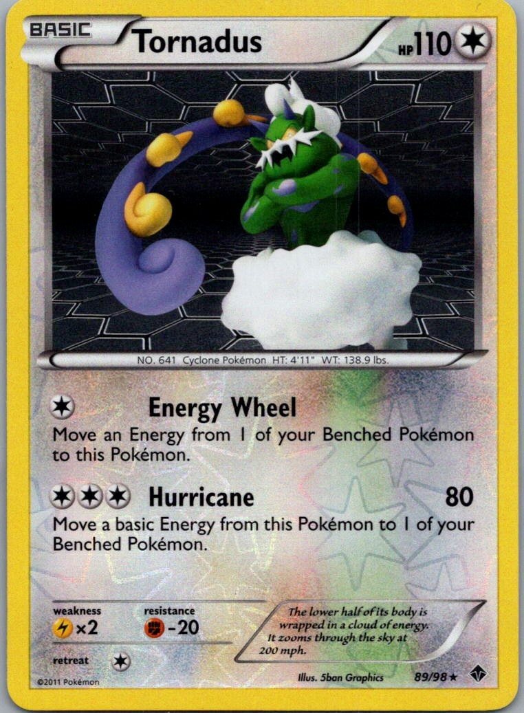 Tornadus 89/98 Holo Rare Emerging Powers Pokemon Lightly Played