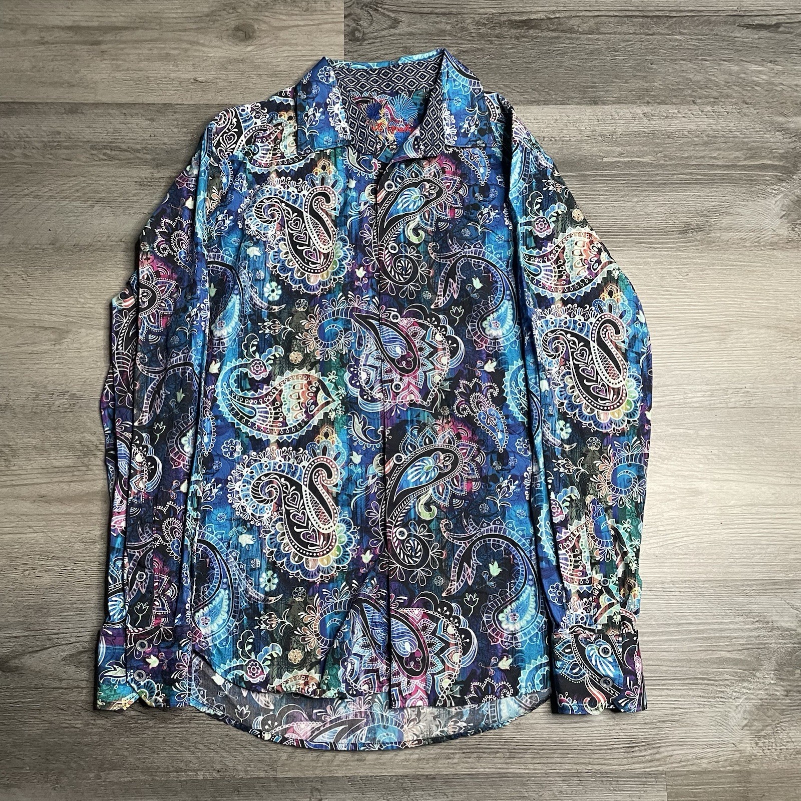 Robert Graham Men’s Dry Creek Paisley Button-Up Shirt Sz Small