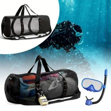 Large Mesh Duffel Bag Breathable Swimming Gym Beach Dive Water Sports Bags UK