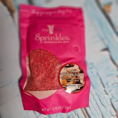 Pink Zebra Sprinkles Apple Glazed Donut Wax Melts 3.75oz New Sealed