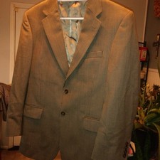 Jos A Banks 38Short Suit Jacket Sport coat Wool Light Brown Tweed