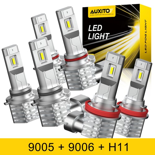 6500K 9005 9006 H11 LED Kit White Bright Headlights Bulb Conversion AUXITO 6Pcs - Picture 13 of 14