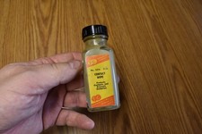 Vintage Antique Glass Jar GC Electronics Contact Glue Paper Label