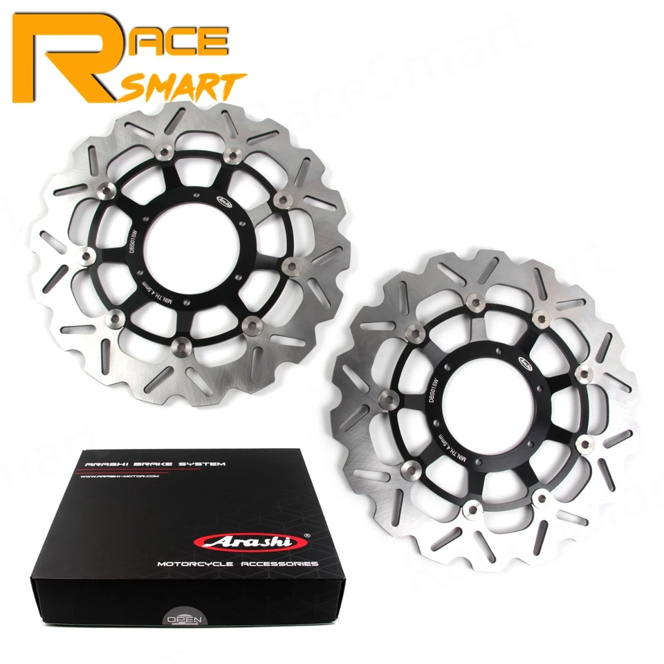 Rotores de freno delanteros traseros negros para Honda CBR600RR 2003-2021 CBR1000RR 2004 2005 Foto 2 de 4