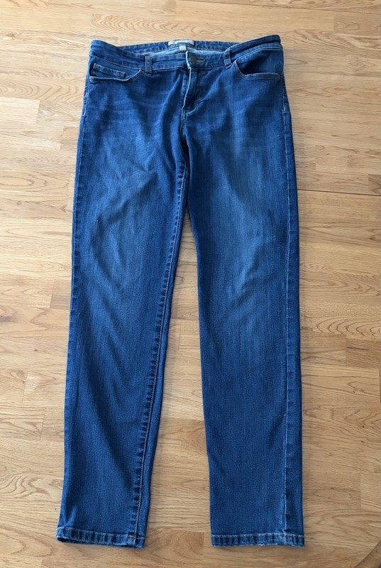 Banana Republic Skinny Jeans Womens Size 31/12 Mid Rise Denim Stretch Dark Blue