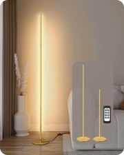 LED Corner Floor Lamp, Dimmable Standing Light with Remote, 7 Color Temperatu...