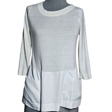 Anthropologie Moth Cream Sweater With Pockets Size Small