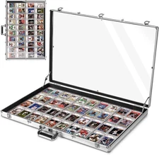 Trade Show Display Case, Aluminum and Acrylic Card Case with Lockable Hanger, La