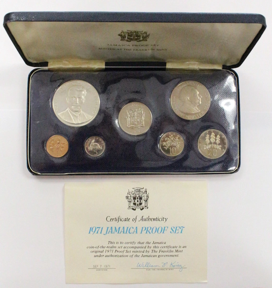 1971 JAMAICA PROOFSET ノーマンWマンリー他 セット Las mejores ofertas en Uncirculated Plata 1971 monedas de Jamaica