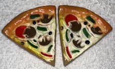1987 Pizza Hut Two Slices Supreme Deep Dish Pizza Pretend Food Vintage Toy