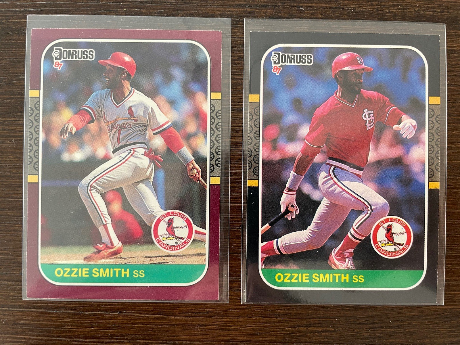 Ozzie Smith Baseball Card Lot - 1987 Donruss #60, 1987 Opening Day #65