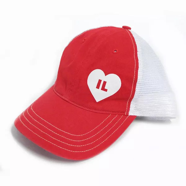 Сетчатая кепка Richardson Unisex LOVE ILLINOIS сзади - Один размер 2890₽