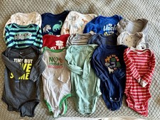 Boys 12 Month Long Sleeve Bodysuit Bundle Of 15