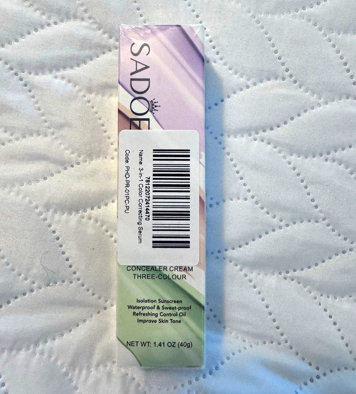 SADOER SPF 50 Sunscreen Concealer Cream Three-Colour Waterproof 1.41oz