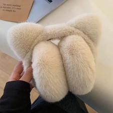 Cute Cat Earmuffs Windproof Winter Warm Plush Ear Warmers Retractable Foldable E