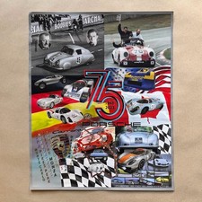 Porsche 75th Anniversary Official Sports Car Art Print Poster Lithograph Rare