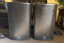 Turbosound iQ12 PAIR 2500W 12 inch Powered Speakers w/ Power cord soft cover