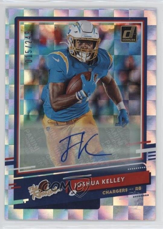2020 Panini Donruss The Rookies Auto 15/249 Joshua Kelley #TR-JK Auto 2o0